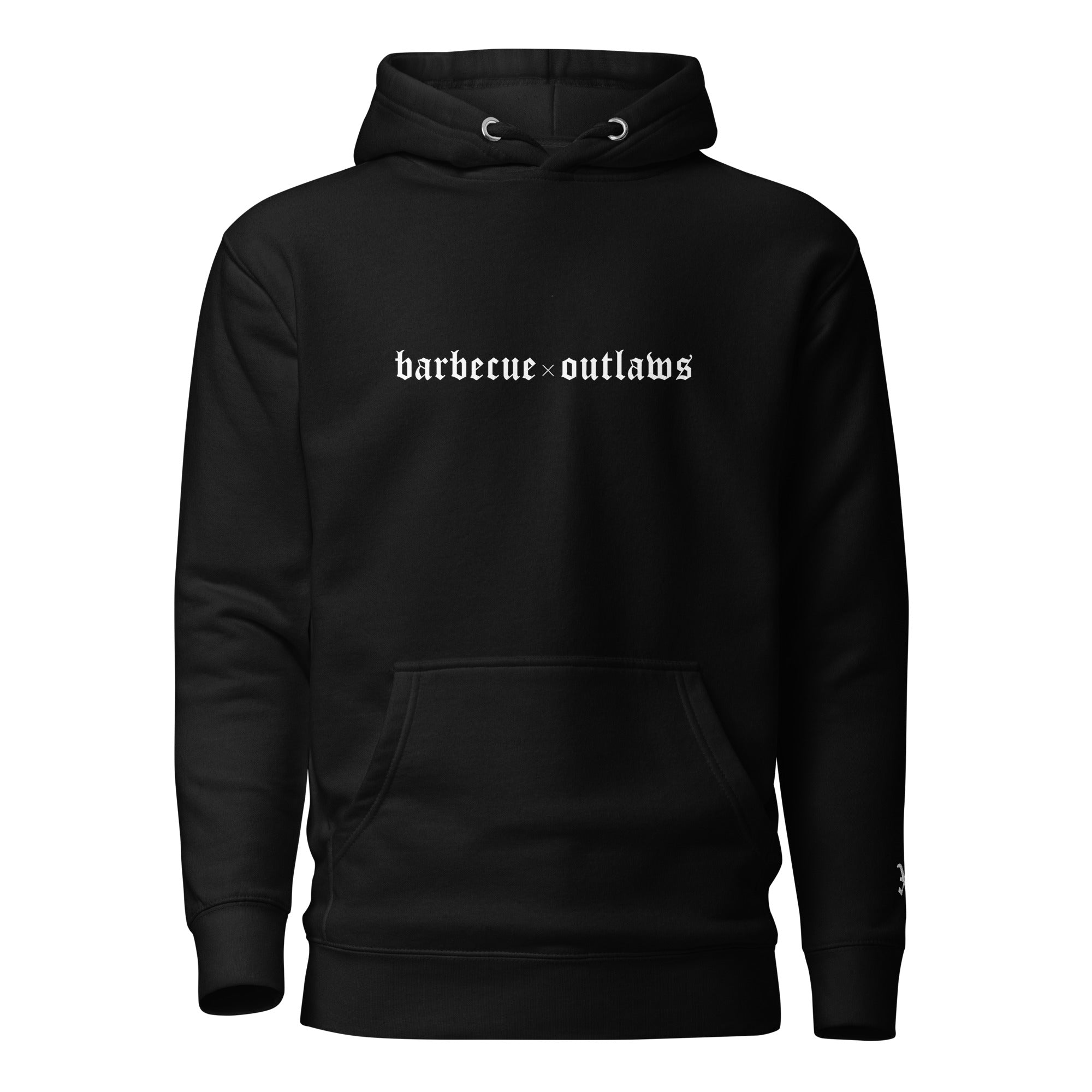 barbecue outlaws hoodie I black